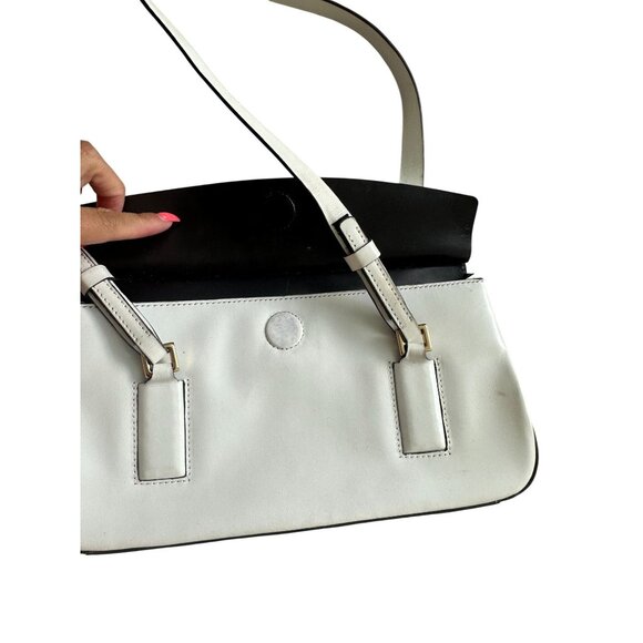 HYPE Vintage y2k White Leather Double Strap Shoulder Bag - Picture 3 of 11